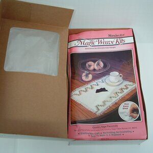 Vintage crafts wonder arts magic weave kit country sage placemats never used